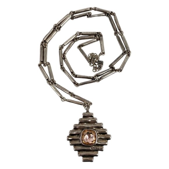 UNO de 50 Silver Peach Statement Necklace | Excellent Condition - Picture 1 of 7